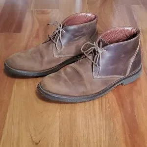 Johnston & Murphy Men’s 25-1870 Copeland Chukka Oiled Leather Shoes size 10 1/2 Shop Brown Mens Johnston & Murphy Copeland Chukka Boots  main image 2